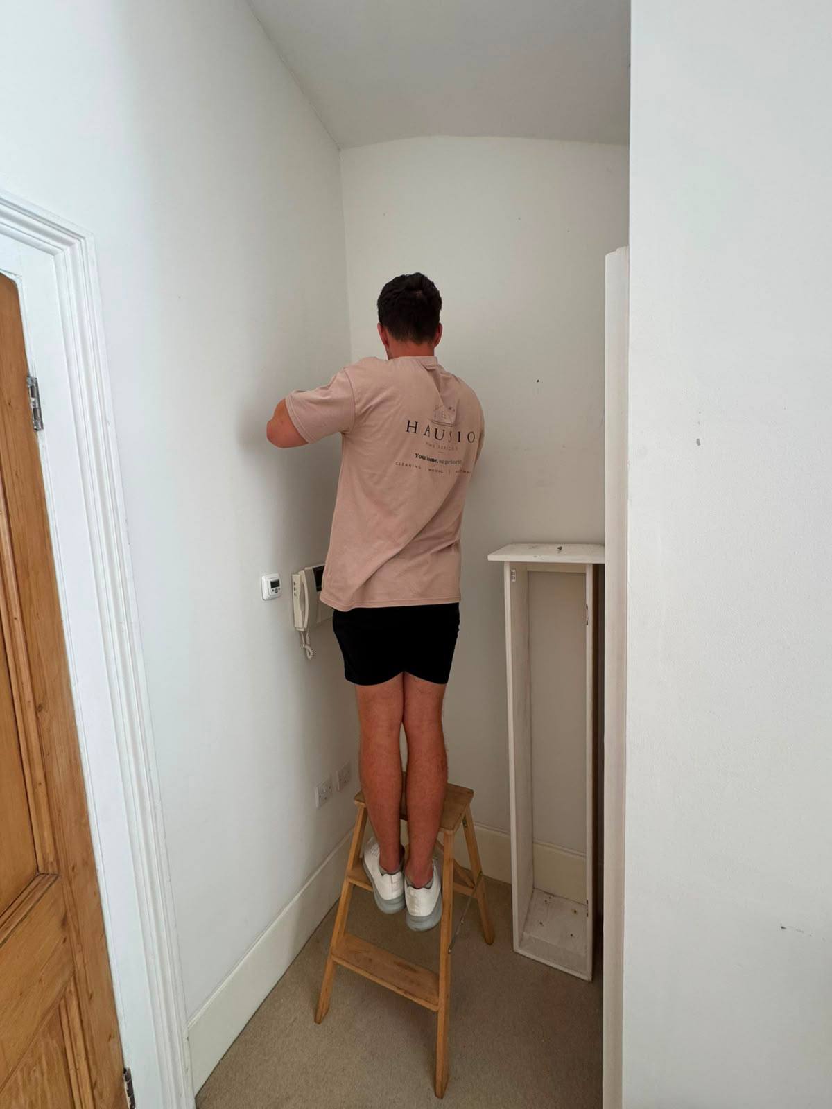 Wall and skirting repairs filled and prepared